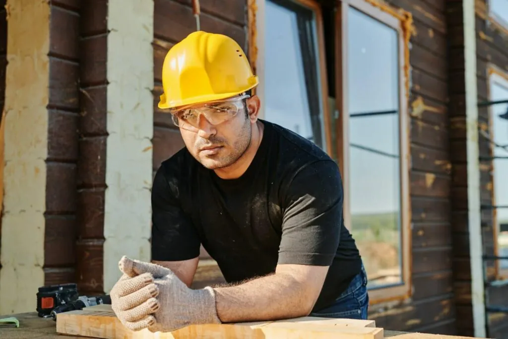 Construction professional on an ADU job site